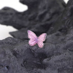 Butterfly Floral Earrings Rose Pink Cartilage & Helix Look - product image 8