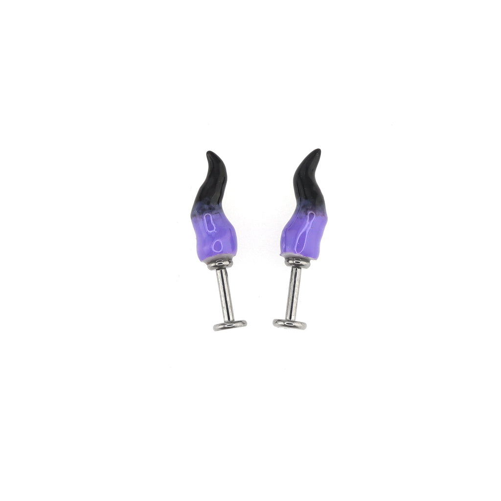 CRUX - Purple Satan Demon Titanium Helix Studs - product image 6