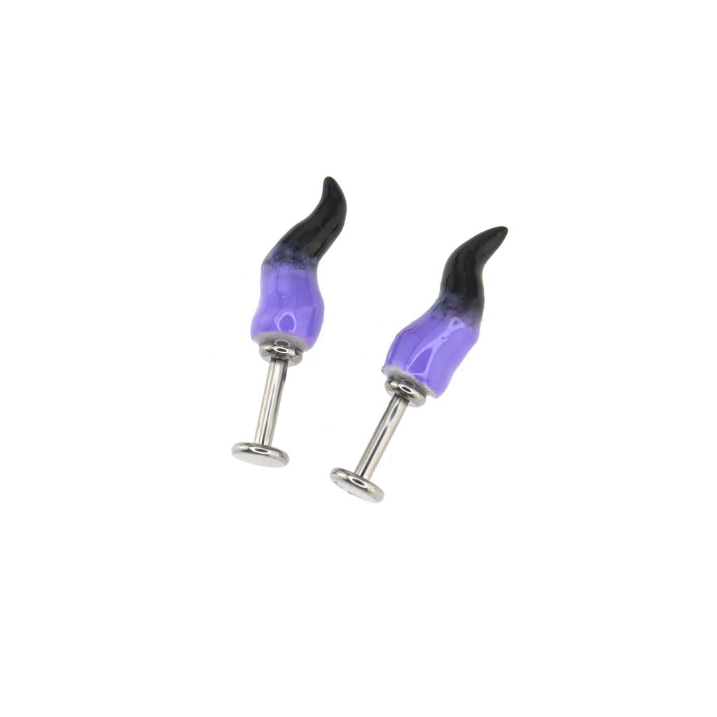 CRUX - Purple Satan Demon Titanium Helix Studs - product image 7