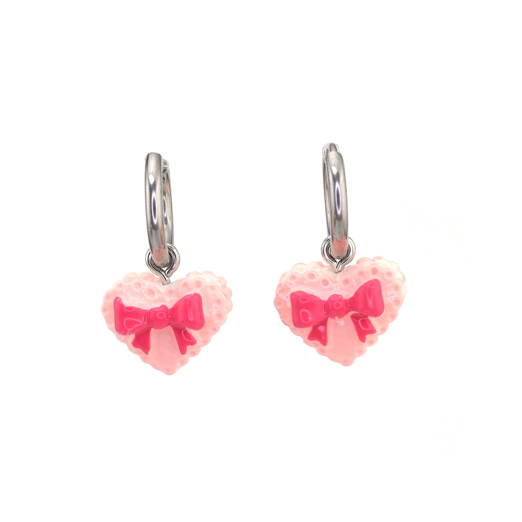 Star Baker - Cute Heart Cake Stainless Steel Earrings - product image 6