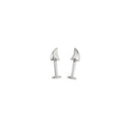 Devil Horn Internally Threaded Stainless Steel Ear Stud - product image 5