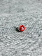 "Bloody Ribs" Dark Eyeball Studs - Red Skeleton Pupil - Crux Jewelry product image 1
