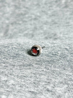 "Bloody Ribs" Dark Eyeball Studs - Red Skeleton Pupil - Crux Jewelry product image 2