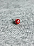 "Bloody Ribs" Dark Eyeball Studs - Red Skeleton Pupil - Crux Jewelry product image 3