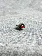 "Bloody Ribs" Dark Eyeball Studs - Red Skeleton Pupil - Crux Jewelry product image 4