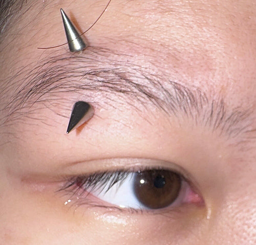 ASTM F-136 Titanium Gradient Oversized Spike Piercing | Edgy Punk Eyebrow Ring & Cartilage Stud product image 1