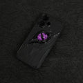 "Dark Awakening" Single Dragon Eye 3D Phone Case | Handmade Black Texture Demon Cover - Crux Jewelry product image 4