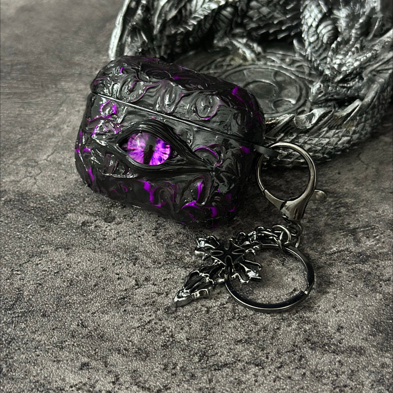 "Pocket Monster" 3D Multi-Eye AirPods Case | Handmade Horror Gore & Glow Texture Cover product image 4