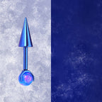 ASTM F136 Titanium Aurora Opal Spike Stud - Edgy Fairycore Cartilage Piercing - Crux Jewelry product image 2