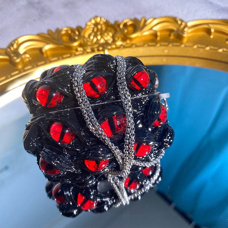 "Pocket Monster" 3D Multi-Eye AirPods Case | Handmade Horror Gore & Glow Texture Cover - Crux Jewelry product image 4