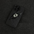 "Dark Awakening" Single Dragon Eye 3D Phone Case | Handmade Black Texture Demon Cover - Crux Jewelry product image 6