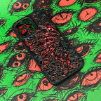 "Gothic Relics" 3D Embossed Phone Case | Bloody Cross, Fallen Angel & Spine Ribcage Art - body jewelry 8
