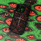 "Gothic Relics" 3D Embossed Phone Case | Bloody Cross, Fallen Angel & Spine Ribcage Art - Crux Jewelry product image 9