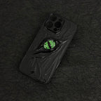 "Dark Awakening" Single Dragon Eye 3D Phone Case | Handmade Black Texture Demon Cover - Crux Jewelry product image 7