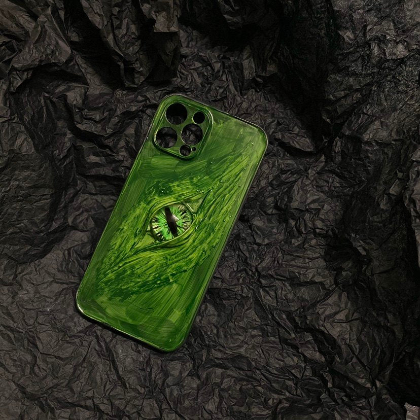 "Elemental Guardians" 3D Dragon Eye Phone Case | Hand-Painted Swirl Texture (Ice,... - Crux Jewelry product image 2