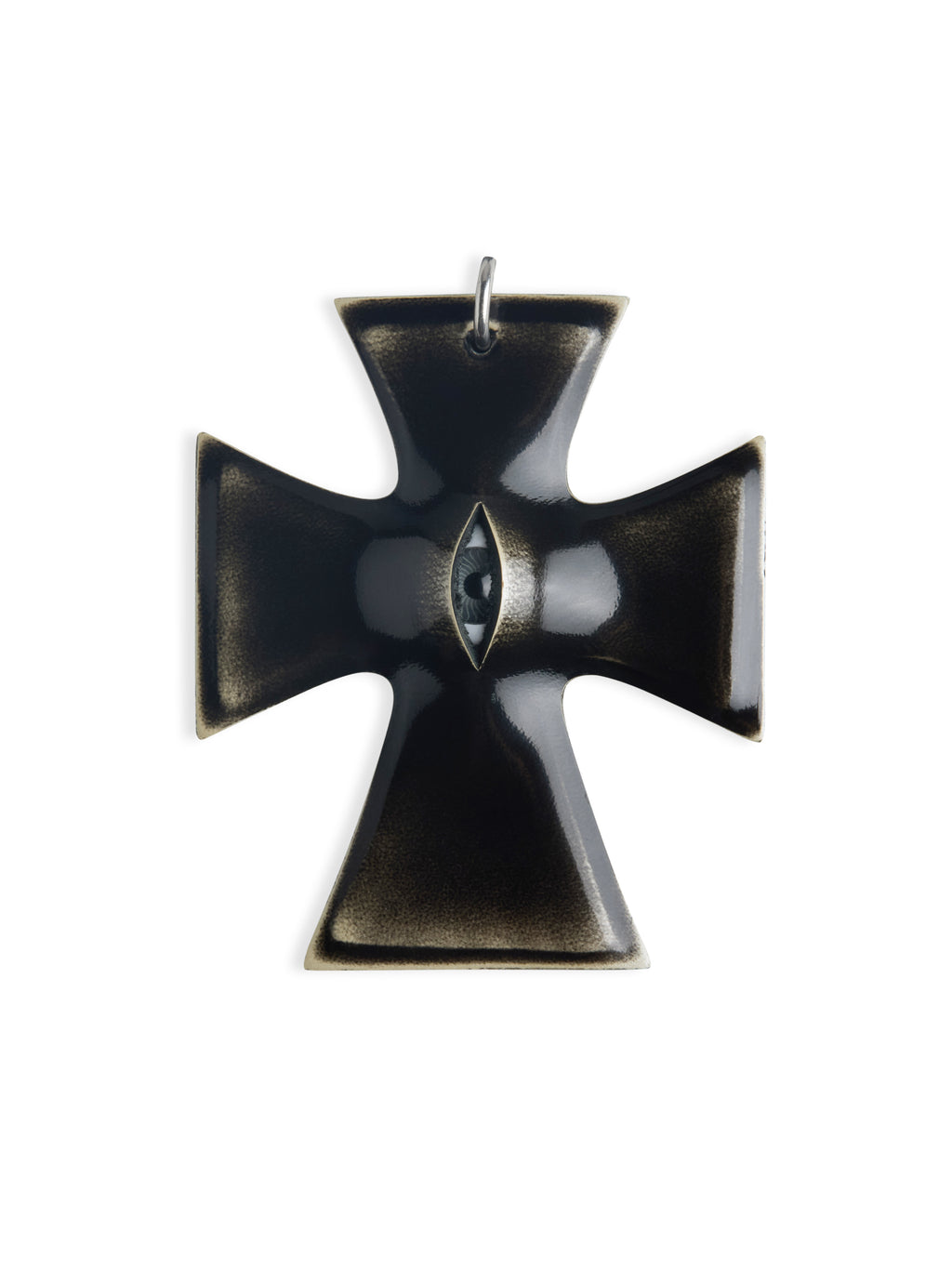 The "Crux" Pendant - Hyper-realistic Eye Cross Necklace | Gothic Occult Jewelry product image 2