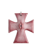 The "Crux" Pendant - Hyper-realistic Eye Cross Necklace | Gothic Occult Jewelry product image 1
