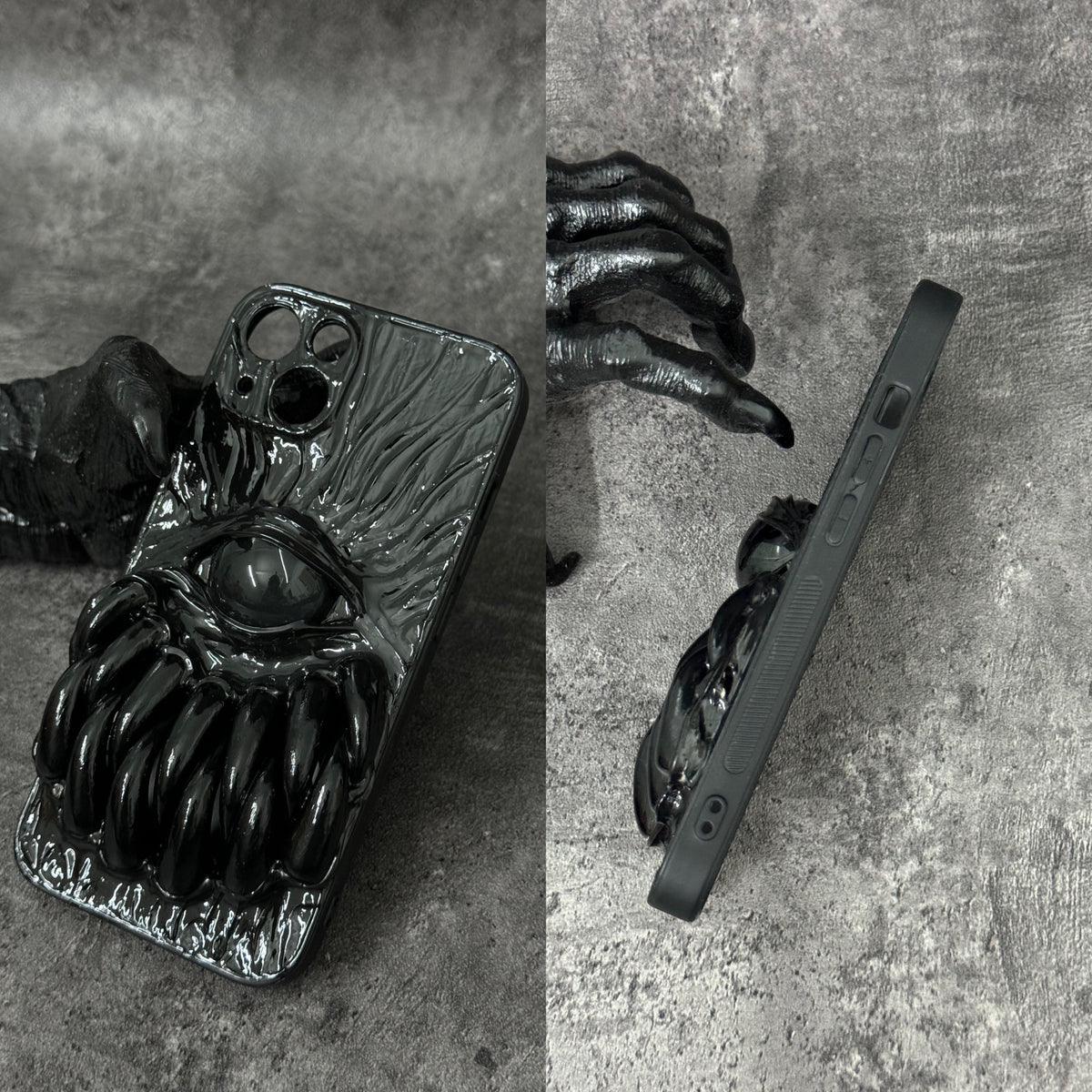 "The Devourer" 3D Big Mouth Monster Phone Case | Realistic Teeth & Cyclops Eye Art - Crux Jewelry product image 1