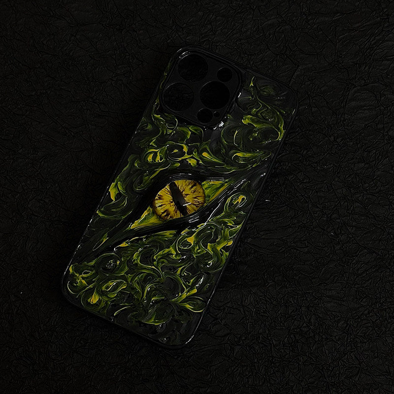 "Elemental Chaos" Marbled Dragon Eye 3D Phone Case | Swirling Texture Resin Cover product image 4