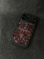 "Gothic Relics" 3D Embossed Phone Case | Bloody Cross, Fallen Angel & Spine Ribcage Art - Crux Jewelry product image 10