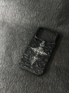 "Gothic Relics" 3D Embossed Phone Case | Bloody Cross, Fallen Angel & Spine Ribcage Art product image 1