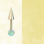 ASTM F136 Titanium Aurora Opal Spike Stud - Edgy Fairycore Cartilage Piercing - Crux Jewelry product image 9