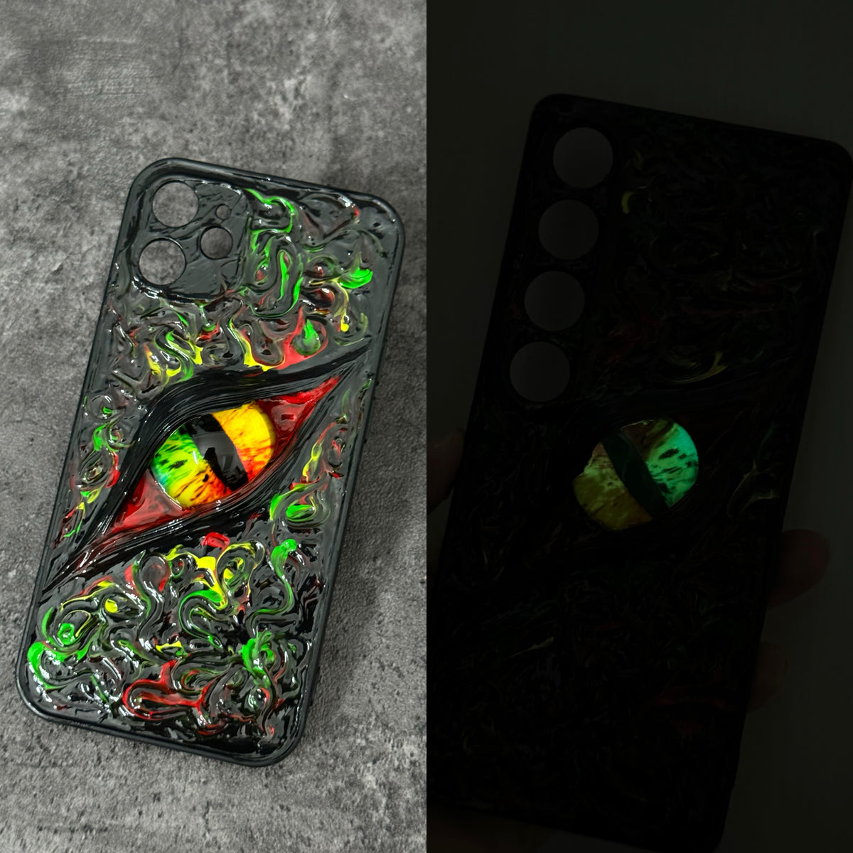 "Elemental Chaos" Marbled Dragon Eye 3D Phone Case | Swirling Texture Resin Cover product image 8