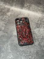 "Gothic Relics" 3D Embossed Phone Case | Bloody Cross, Fallen Angel & Spine Ribcage Art product image 2