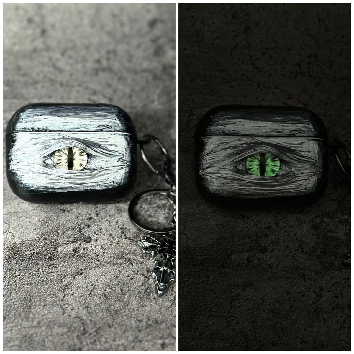 "Pocket Monster" 3D Multi-Eye AirPods Case | Handmade Horror Gore & Glow Texture Cover product image 10