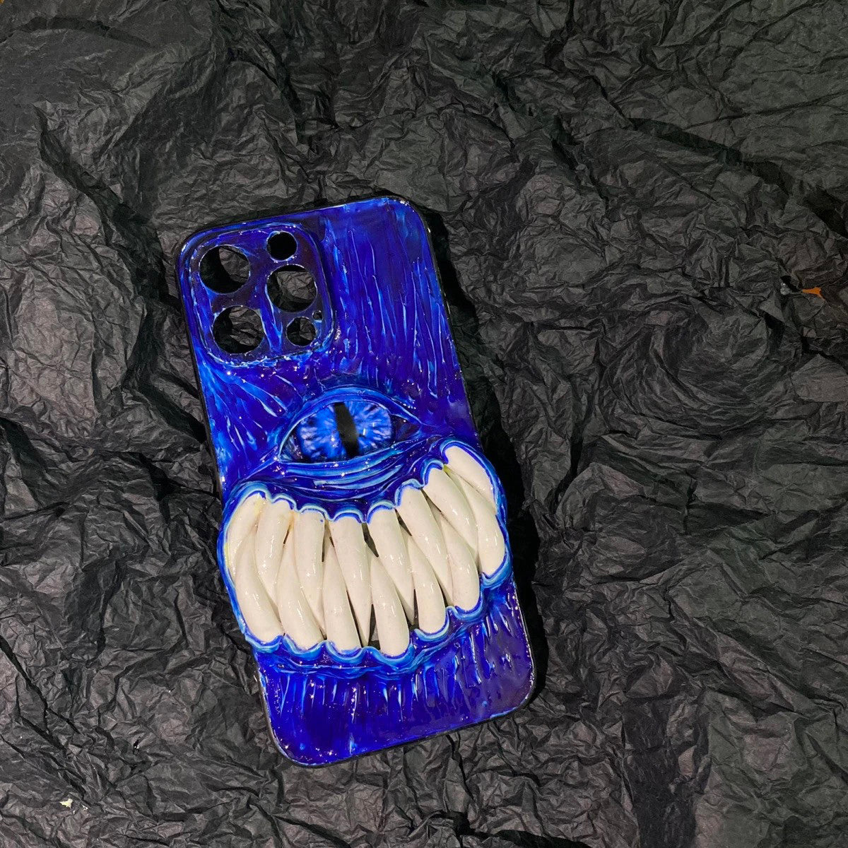 "The Devourer" 3D Big Mouth Monster Phone Case | Realistic Teeth & Cyclops Eye Art - Crux Jewelry product image 3