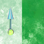 ASTM F136 Titanium Aurora Opal Spike Stud - Edgy Fairycore Cartilage Piercing product image 4