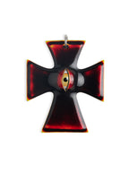 The "Crux" Pendant - Hyper-realistic Eye Cross Necklace | Gothic Occult Jewelry - Crux Jewelry product image 4
