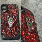 "Gothic Relics" 3D Embossed Phone Case | Bloody Cross, Fallen Angel & Spine Ribcage Art product image 7