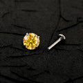 ETSY 4574962154 | IMAGE 3 | Amber Moissanite Flat Back Stud