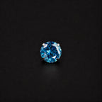 ETSY 4574960454 | IMAGE 7 | Azure Moissanite Flat Back Stud