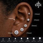 ETSY 4574960454 | IMAGE 8 | Azure Moissanite Flat Back Stud