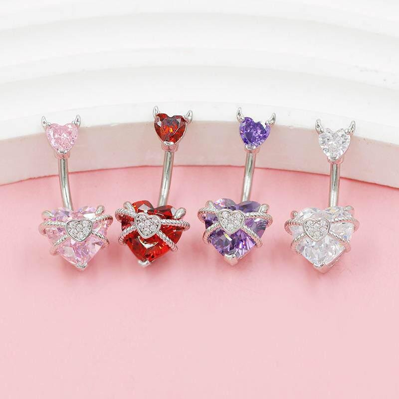 Devil Heart Titanium Belly Ring detail 5