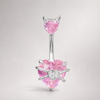 Devil Heart Titanium Belly Ring detail 8