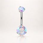 Colorful CZ Titanium Belly Ring detail 11