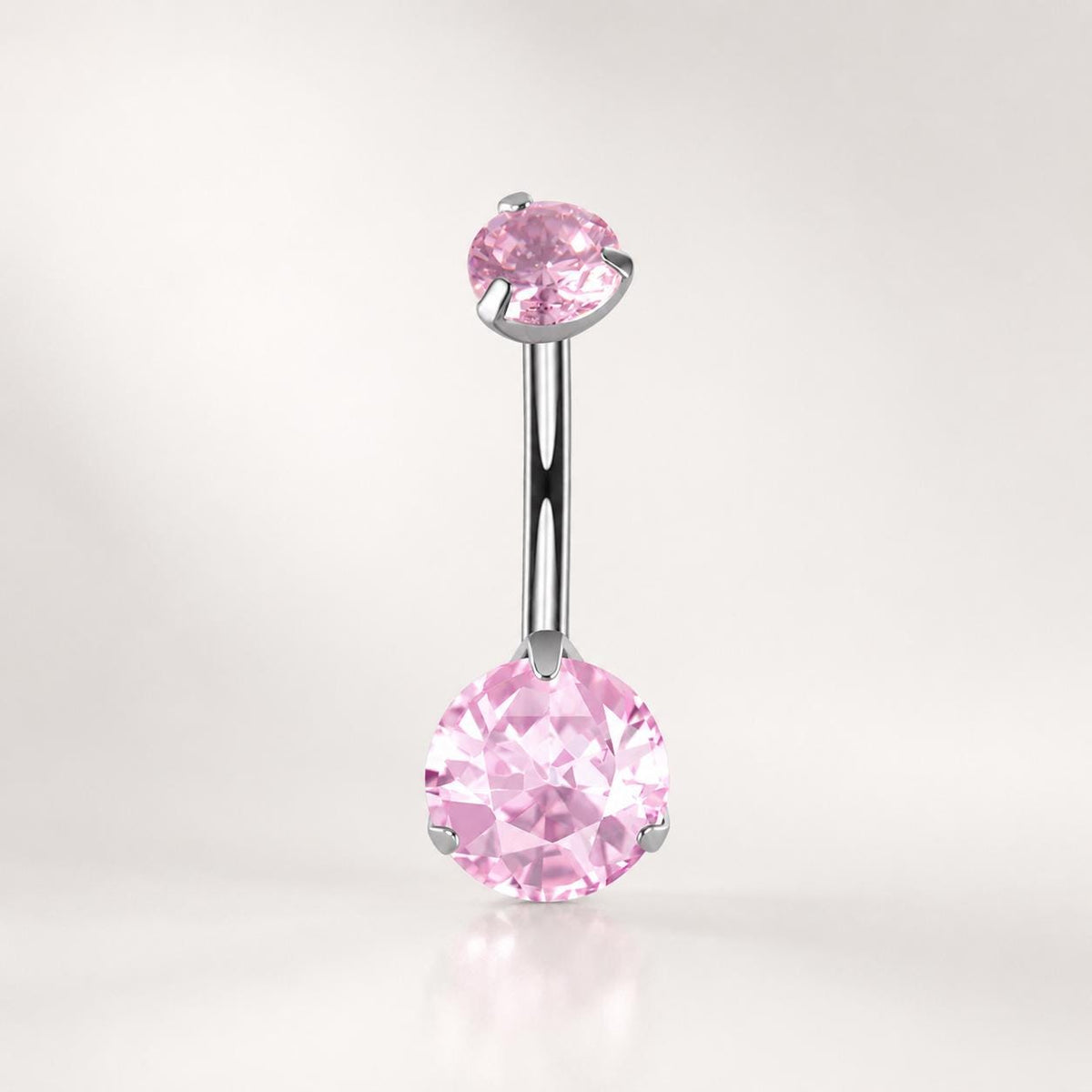 Colorful CZ Titanium Belly Ring detail 13