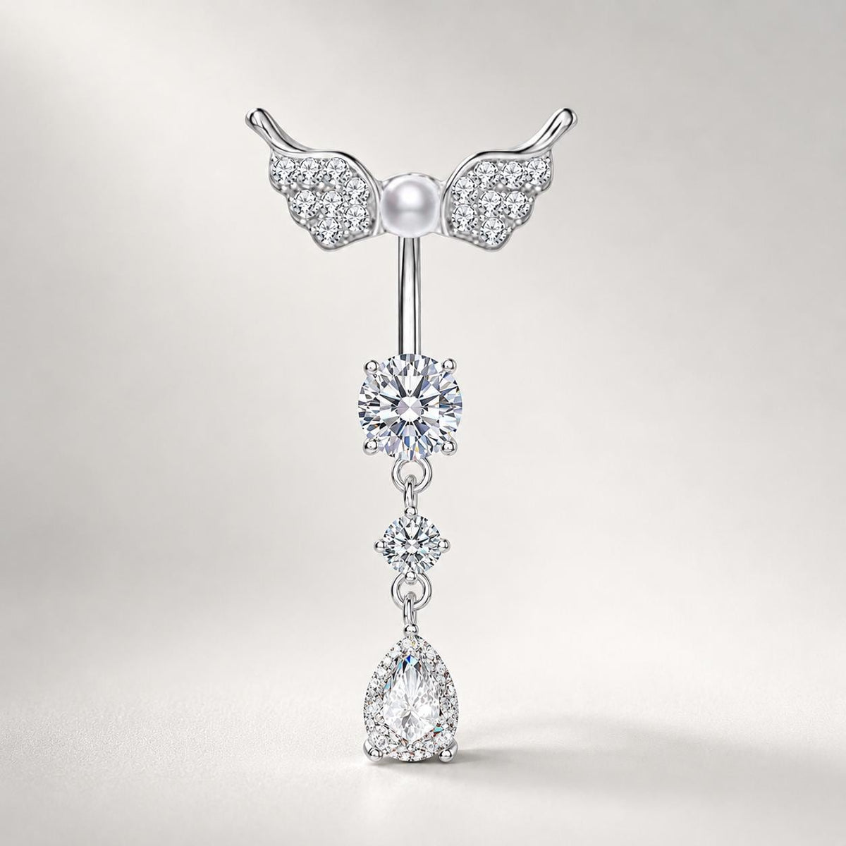 Angel Wing Titanium Belly Ring detail 8
