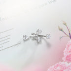 Butterfly CZ Titanium Belly Ring detail 4