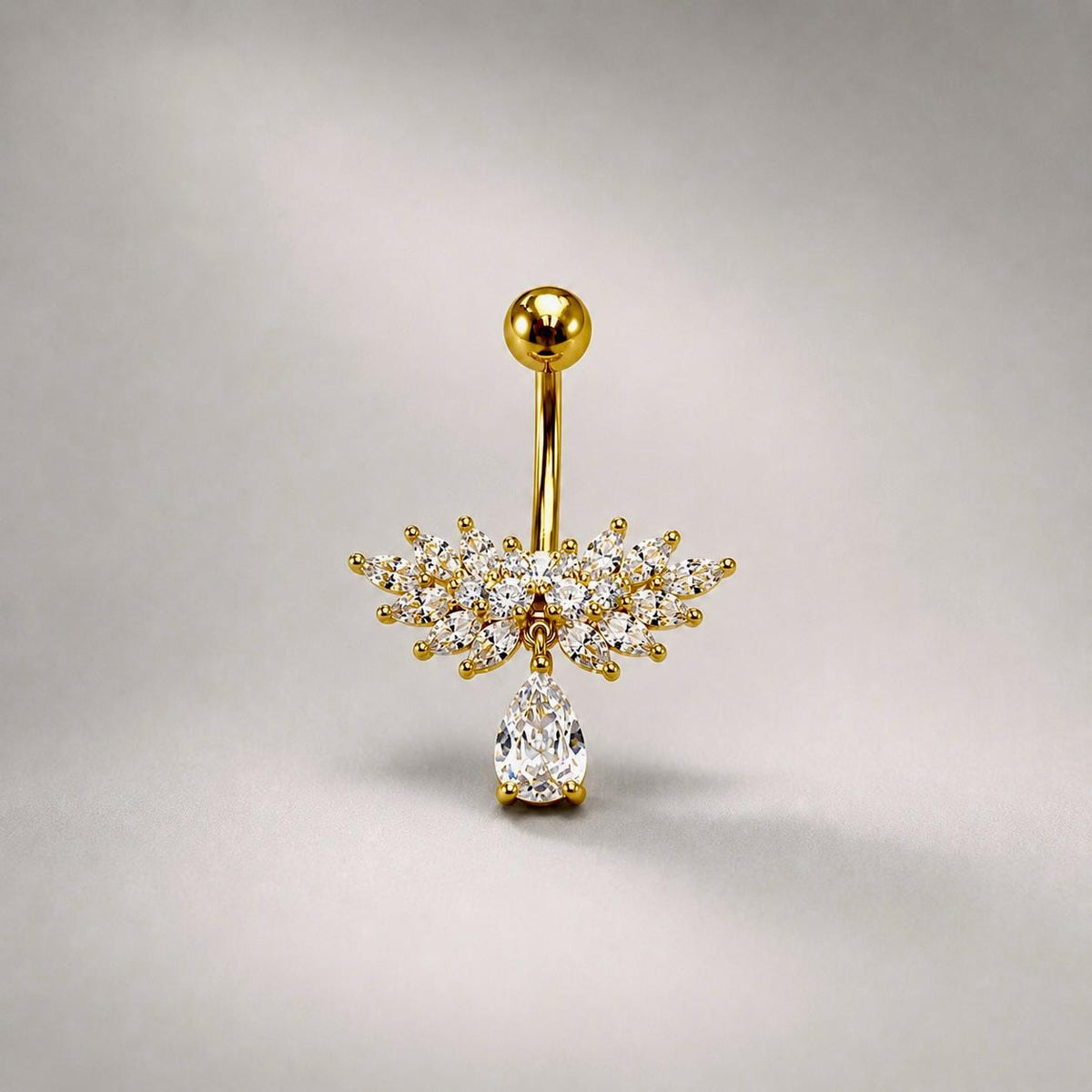 Butterfly Dangle Titanium Belly Ring detail 7