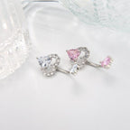 Hollow Heart Titanium Belly Ring detail 4