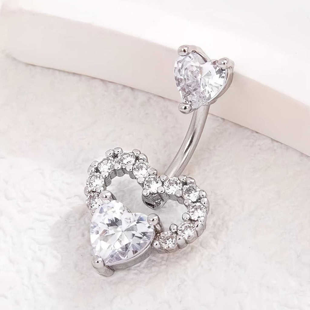 Hollow Heart Titanium Belly Ring detail 5