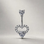 Hollow Heart Titanium Belly Ring detail 8