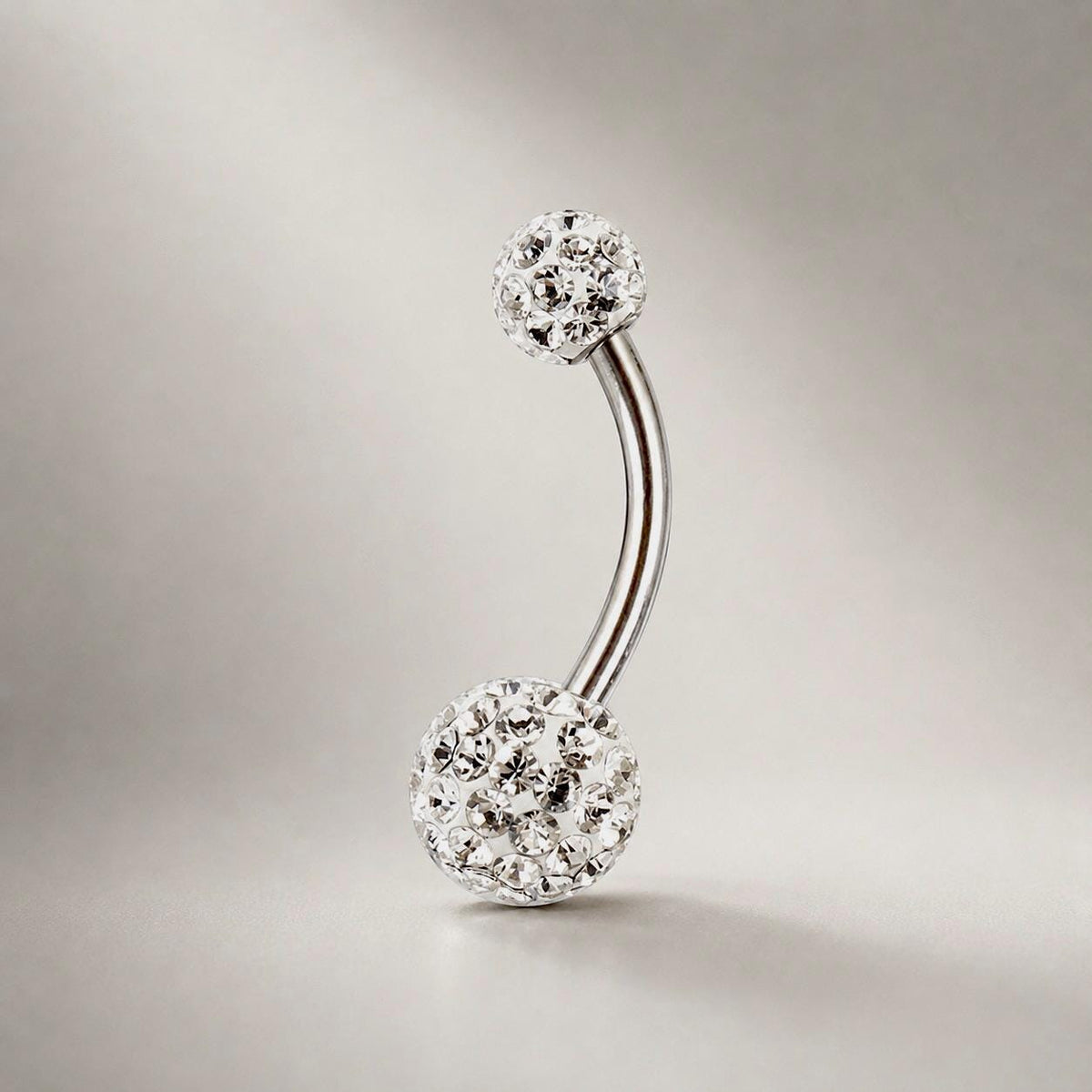 Pavé Ball Titanium Belly Ring detail 8