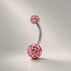Pavé Ball Titanium Belly Ring detail 9