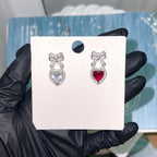 Bow Heart Titanium Belly Ring detail 3