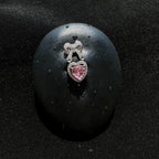 Bow Heart Titanium Belly Ring detail 5